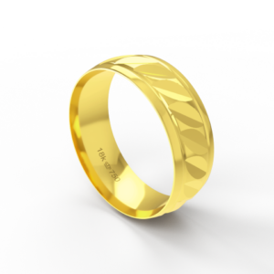 Aliança Casamento Noivado parte Interna Anatômica Exterior Trabalhado Ouro Branco, Ouro Rose ou Amarelo 18k AT71R