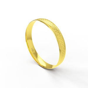 Aliança de Casamento Noivado parte Interna Anatômica Exterior Trabalhado Ouro Branco, Ouro Rose ou Amarelo 18k AT30R