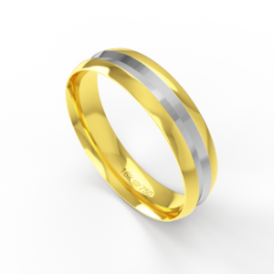 Aliança de Casamento Noivado Compromisso parte Interna Anatômica Ouro Branco, Ouro Rose ou Amarelo 18k AT88RR