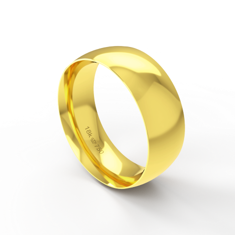 Aliança Casamento Noivado Compromisso parte Interna Anatômica Ouro Branco, Ouro Rose ou Amarelo 18k A750R