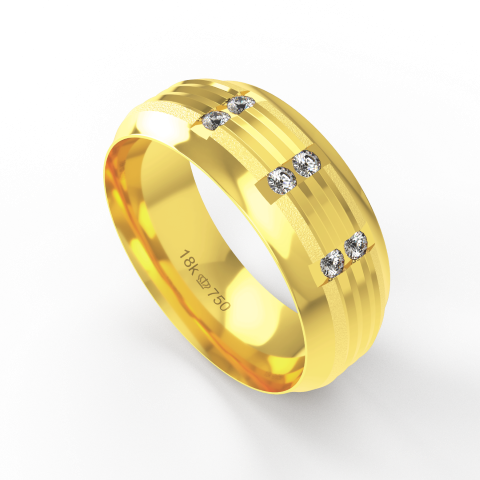 Aliança de Casamento Noivado Compromisso parte Interna Anatômica Exterior com Pedras Ouro Branco, Ouro Rose ou Amarelo 1