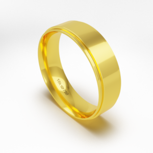 Aliança de Casamento Noivado Compromisso parte Interna Anatômica Ouro Branco, Ouro Rose ou Amarelo 18k C821R