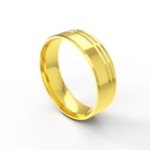 Aliança de Casamento Noivado parte Interna Anatômica Exterior Trabalhado Ouro Branco, Ouro Rose ou Amarelo 18k AT106R