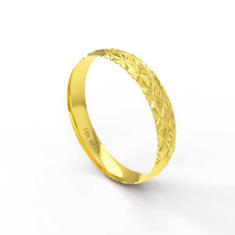 Aliança de Casamento Noivado parte Interna Anatômica Exterior Trabalhado em Alto Relevo Ouro Branco, Ouro Rose ou Amarel