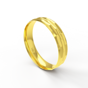 Aliança de Casamento Noivado parte Interna Anatômica Exterior Trabalhado Ouro Branco, Ouro Rose ou Amarelo 18k AT118R