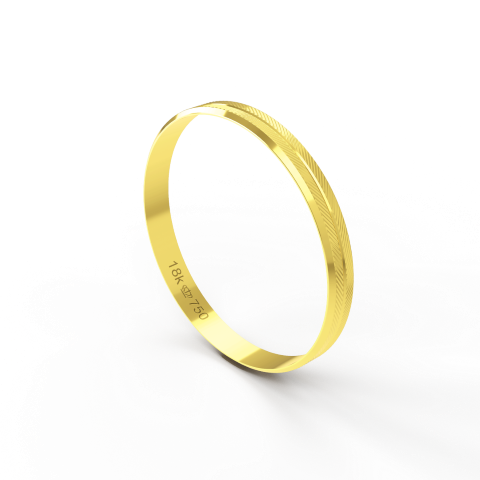 Aliança de Casamento Noivado parte Interna Anatômica Exterior Trabalhado Ouro Branco, Ouro Rose ou Amarelo 18k AT122R