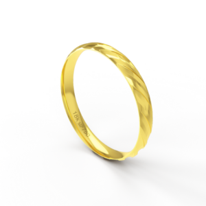 Aliança de Casamento Noivado parte Interna Anatômica Exterior Trabalhado Ouro Branco, Ouro Rose ou Amarelo 18k AT132R