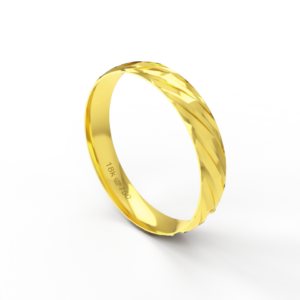 Aliança de Casamento Noivado parte Interna Anatômica Exterior Trabalhado Ouro Branco, Ouro Rose ou Amarelo 18k AT133R