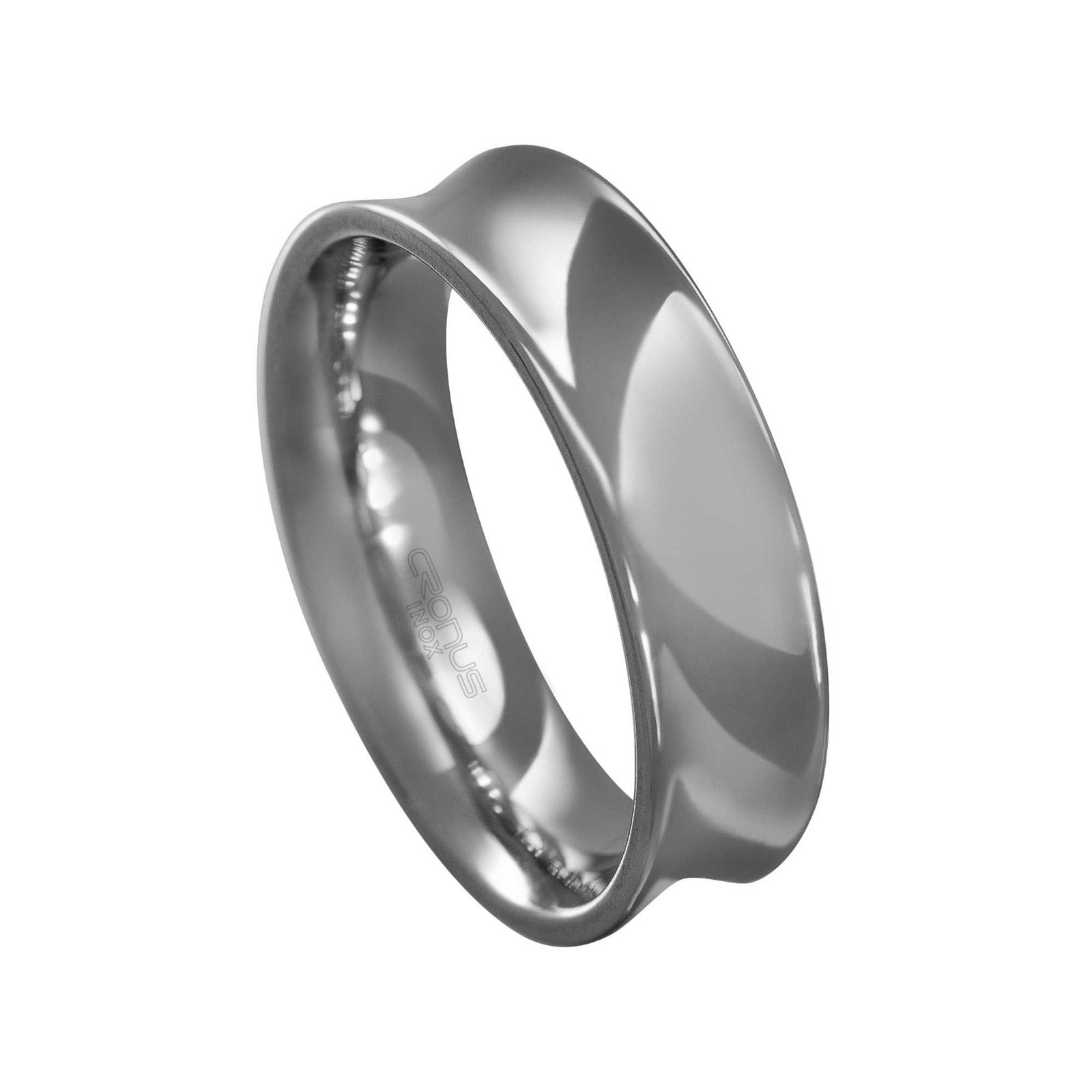 Aliança de Aço Masculina Namoro Compromisso Anatômica Côncava Acabamento Polido AAU6