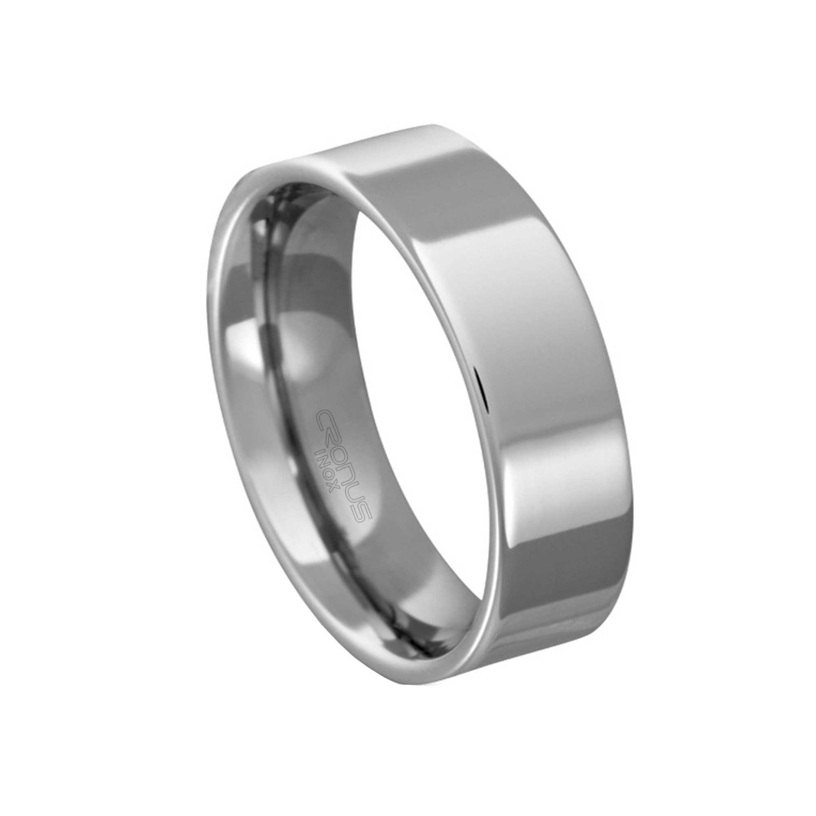 Aliança de Aço Masculina Namoro Compromisso Reta Acabamento Polido AR7