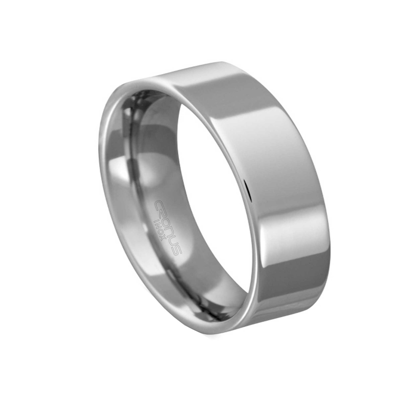 Aliança de Aço Masculina Namoro Compromisso Reta Acabamento Polido AR8