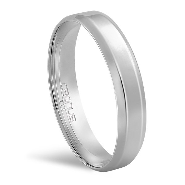 Aliança de Prata Masculina Namoro Compromisso Anatômica Acabamento Polido 2617