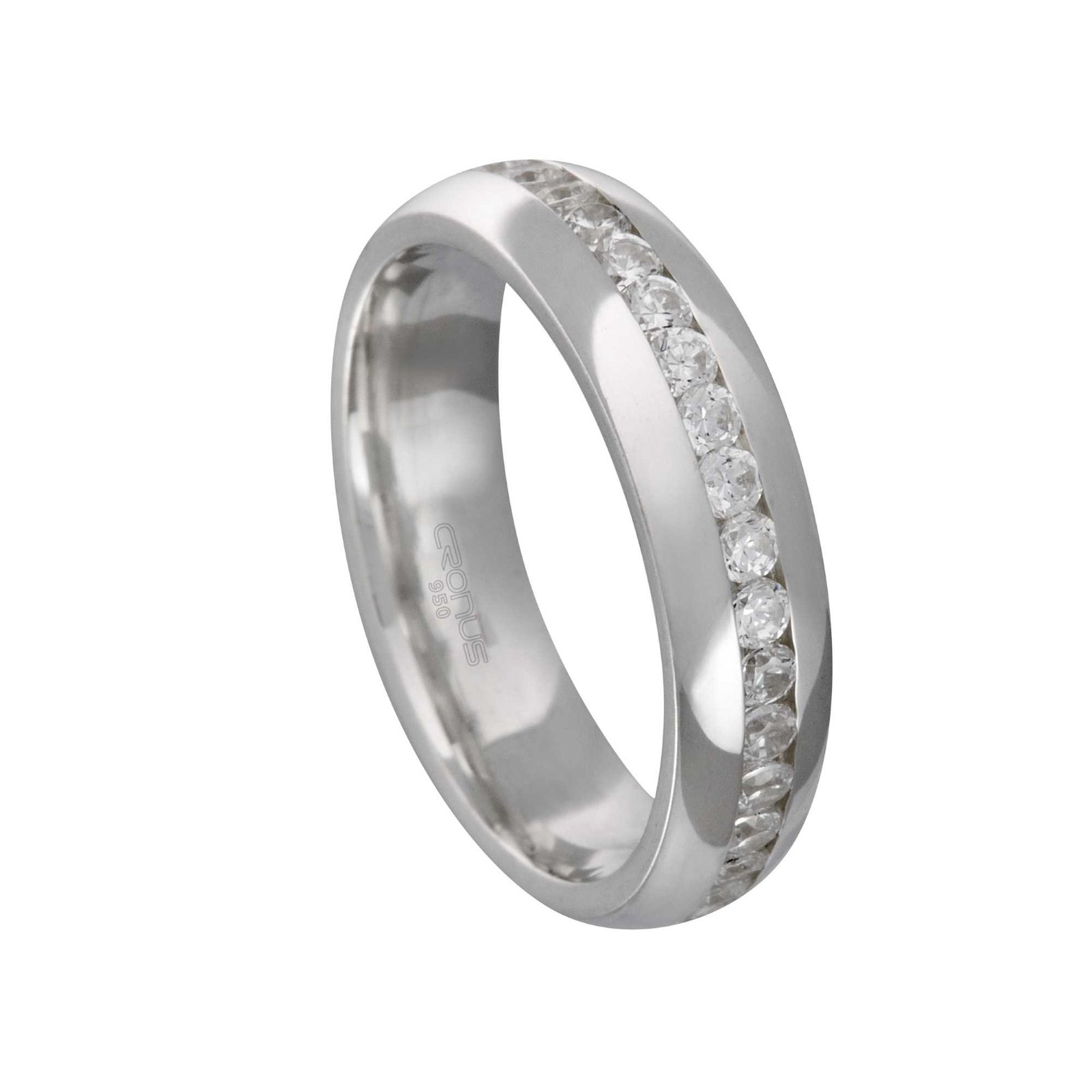 Aliança de Prata Namoro Compromisso Anatômica Cravejada com Zircônias 2309