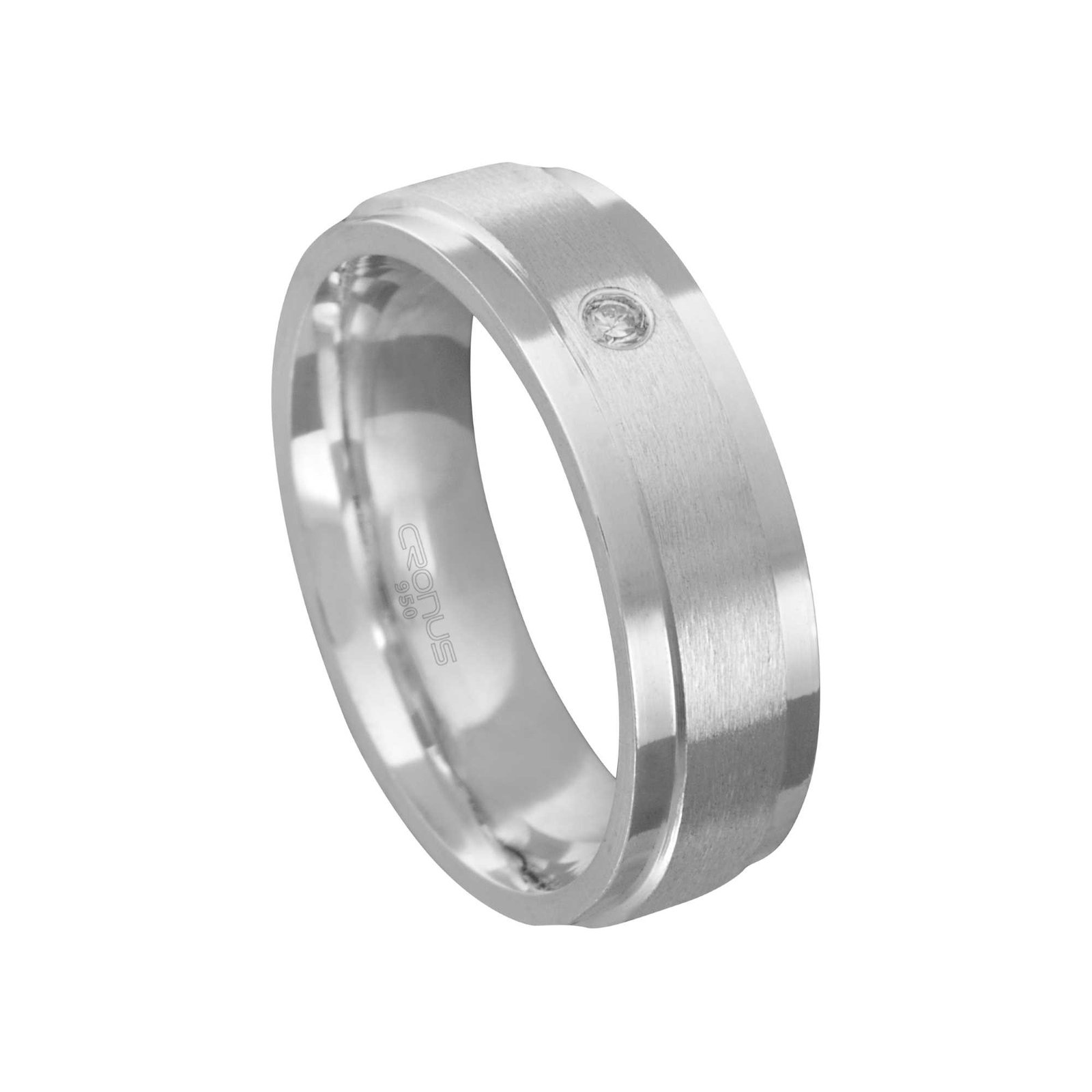 Aliança de Prata Namoro Compromisso Trabalhada com Zircônia e Acabamento Fosco RP67