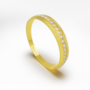 Aparador com Pedra Ouro 18k Branco Rose e Amarelo C123Z