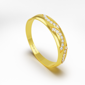 Aparador com Pedra Ouro 18k Branco Rose e Amarelo C127Z