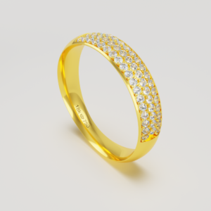 Aparador com Pedra Ouro 18k Branco Rose e Amarelo C132RZ