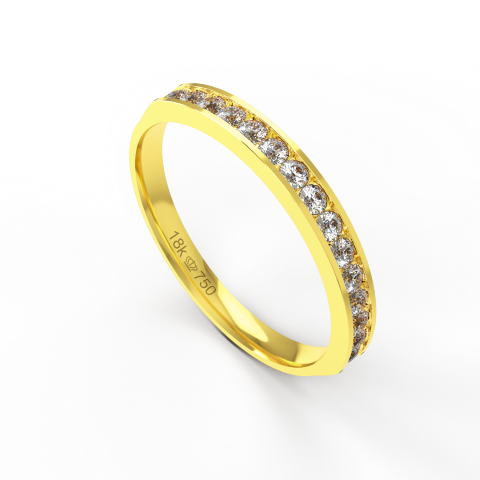 Aparador com Pedra Ouro 18k Branco Rose e Amarelo C766REZ