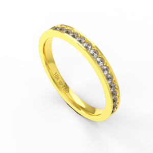 Aparador com Pedra Ouro 18k Branco Rose e Amarelo C766RZ