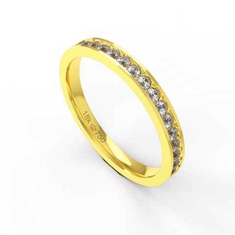 Aparador com Pedra Ouro 18k Branco Rose e Amarelo C766RZ