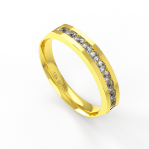 Aparador com Pedra Ouro 18k Branco Rose e Amarelo C767RZ