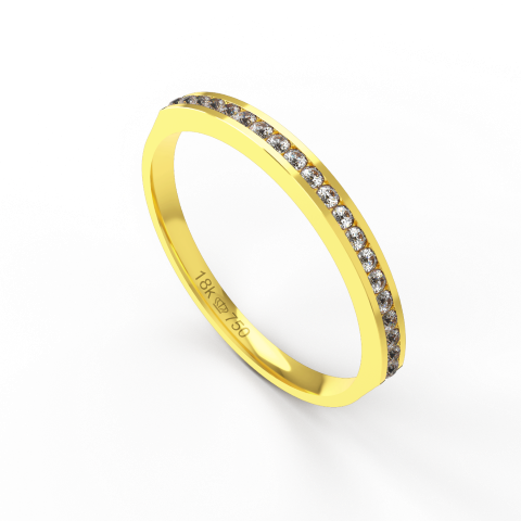 Aparador com Pedra Ouro 18k Branco Rose e Amarelo C775REZ