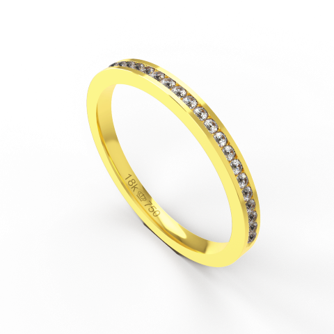 Aparador com Pedra Ouro 18k Branco Rose e Amarelo C775RZ
