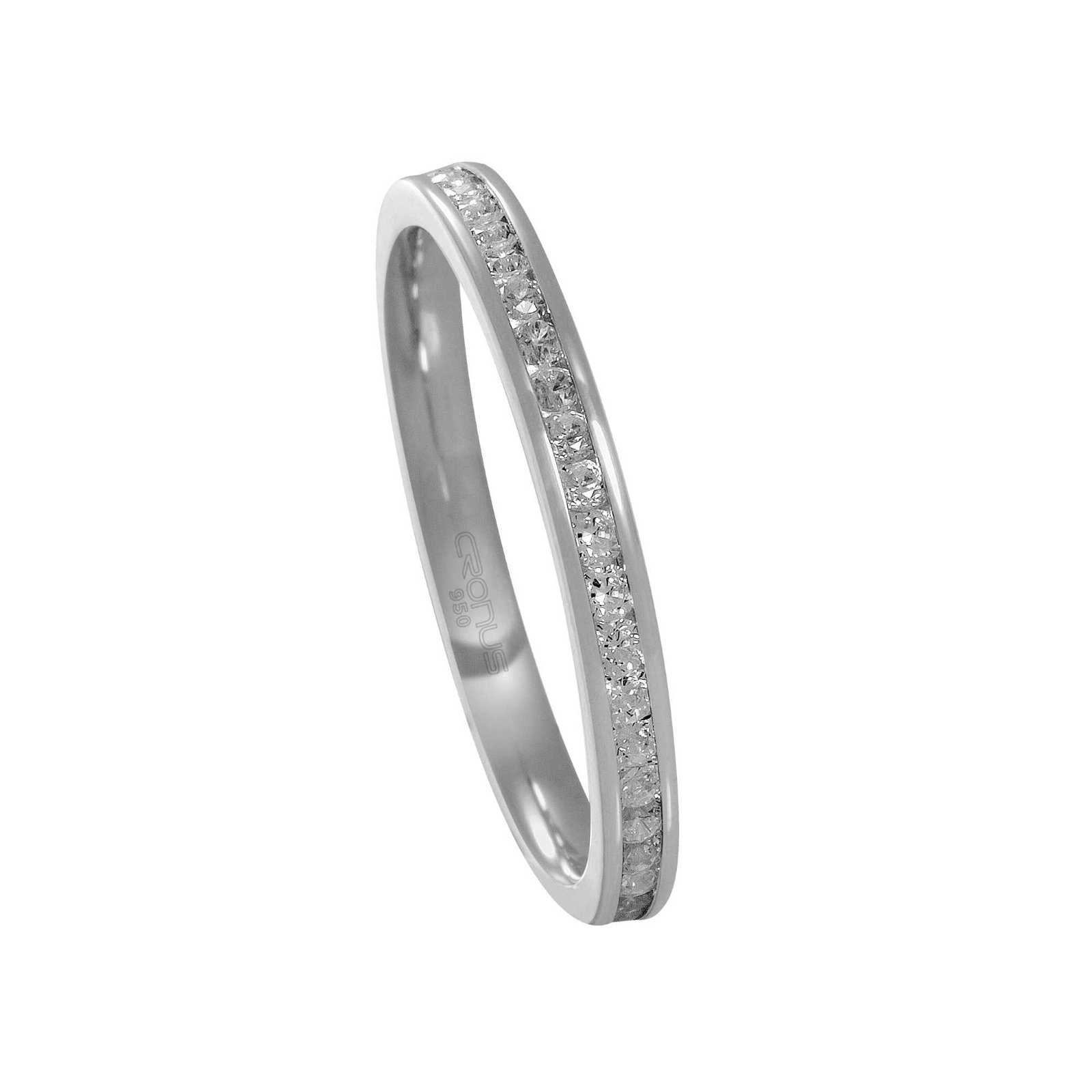 Aparador de Aliança em Prata Cravejado com Zircônias Acabamento Polido 2318