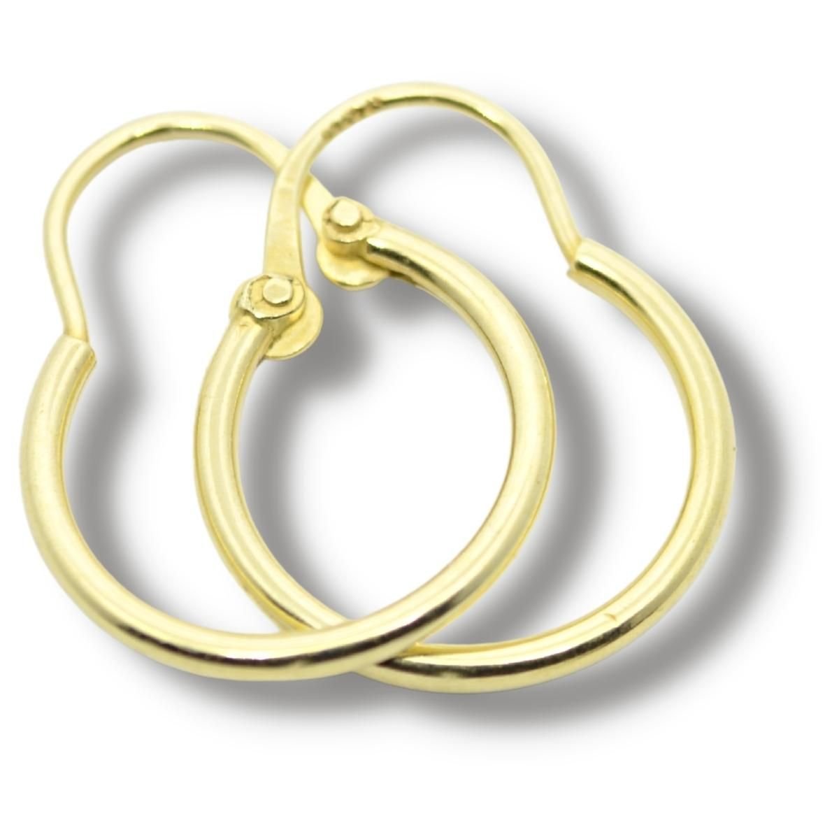 Brinco Argola 12,5mm Ouro 18k B046