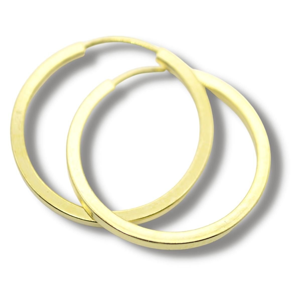 Brinco Argola 15mm Ouro 18k Bx009