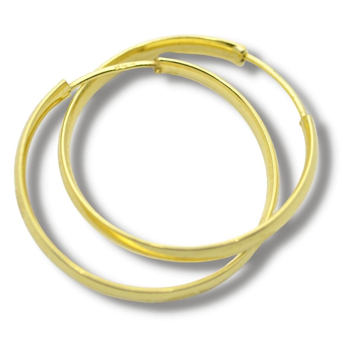 Brinco Argola Anatômico 18mm Ouro 18k B193