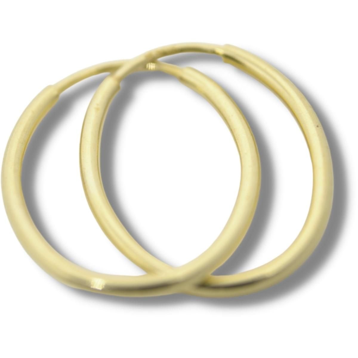 Brinco Argola 12mm Masculino ou Feminino Ouro 18k B152