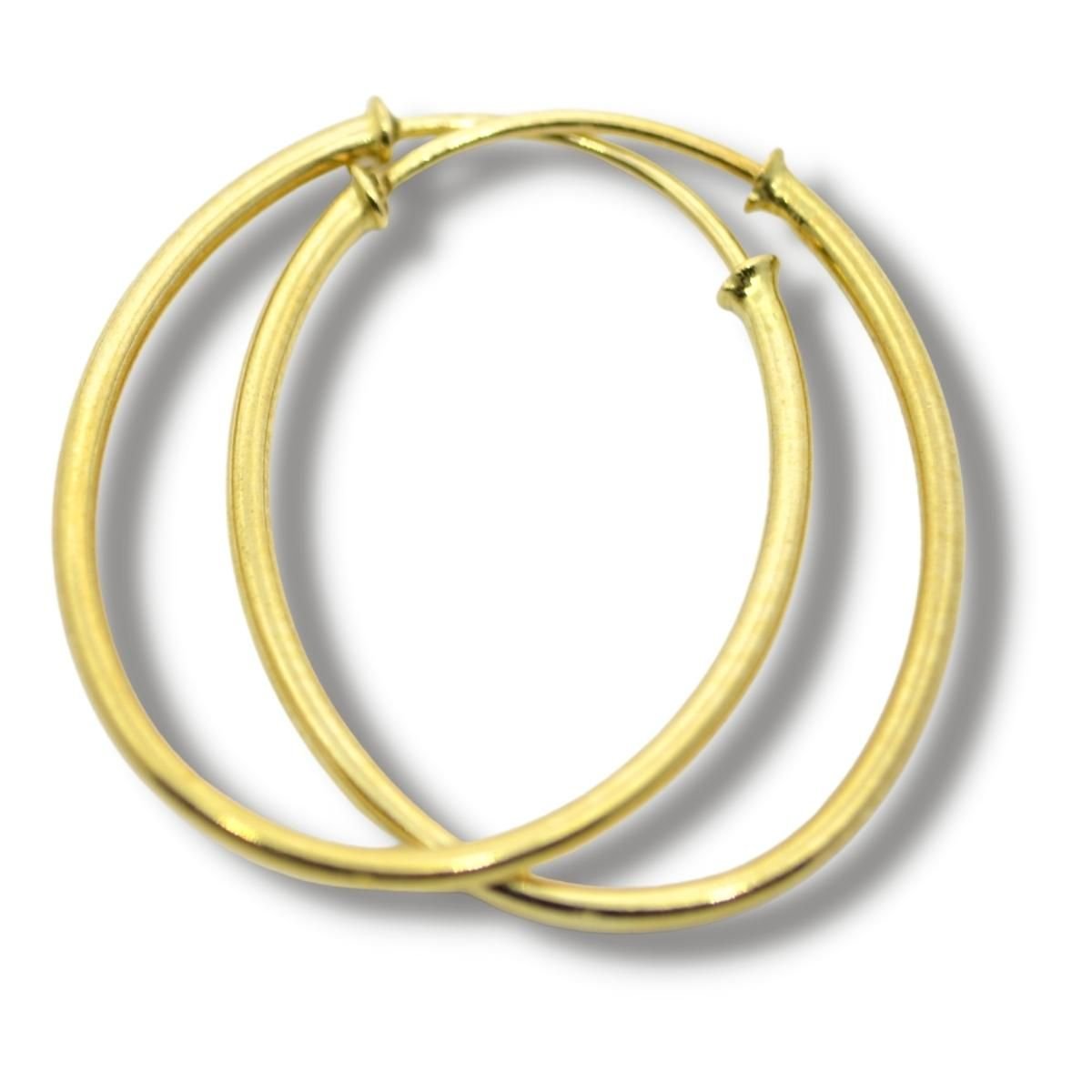 Brinco Argola Oval 15mm Ouro 18k B153