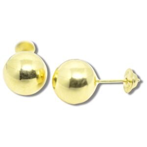 Brinco de Bolinha 8mm Ouro 18k B022
