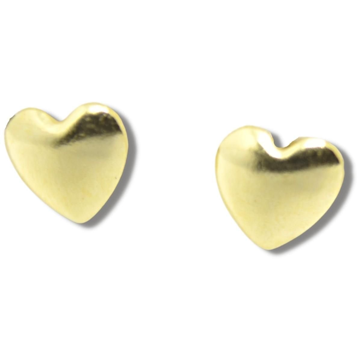 Brinco Infantil Bebê Coração 4,5mm Ouro 18k B641