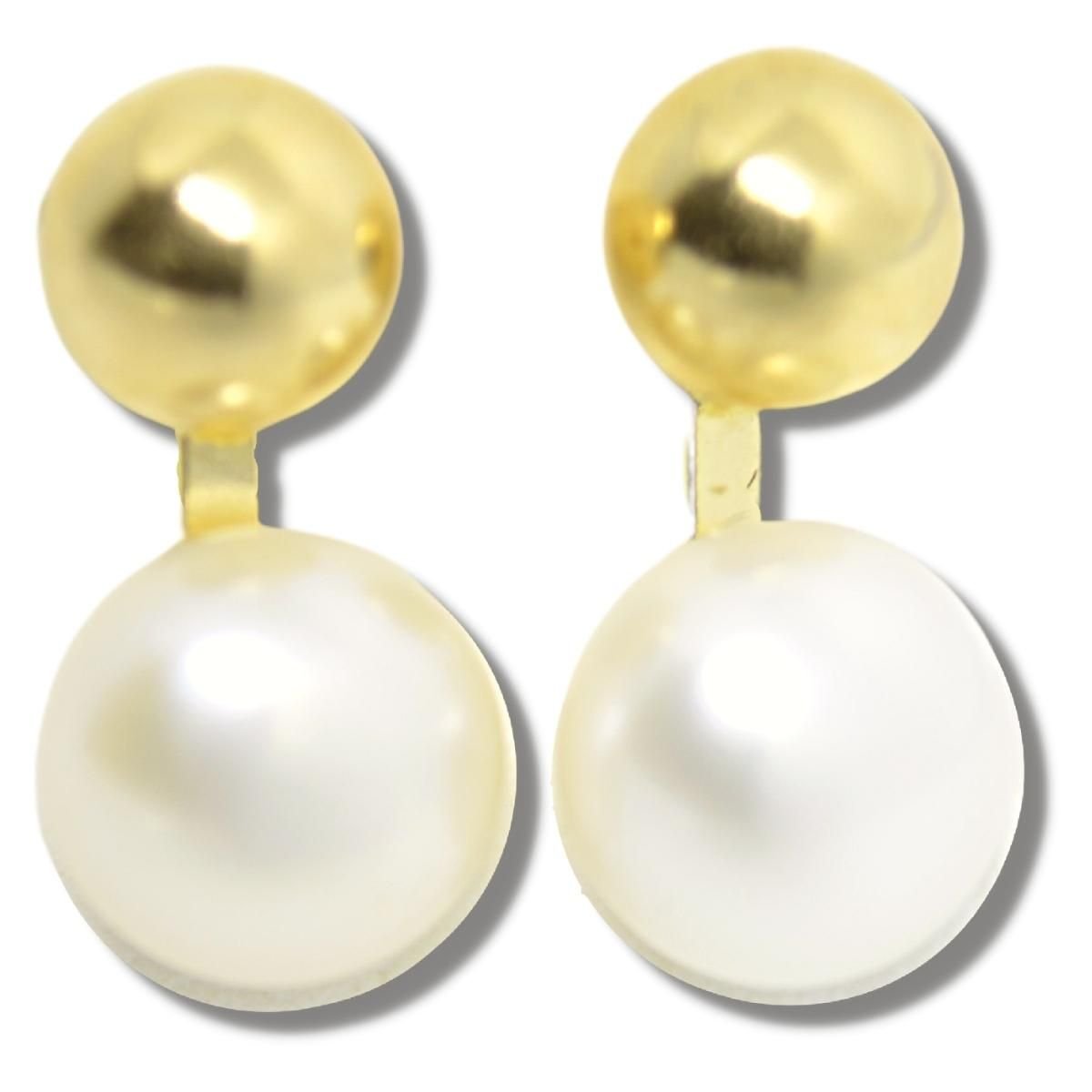 Brinco Romeu e Julieta Pérola 6mm Ouro 18k B149