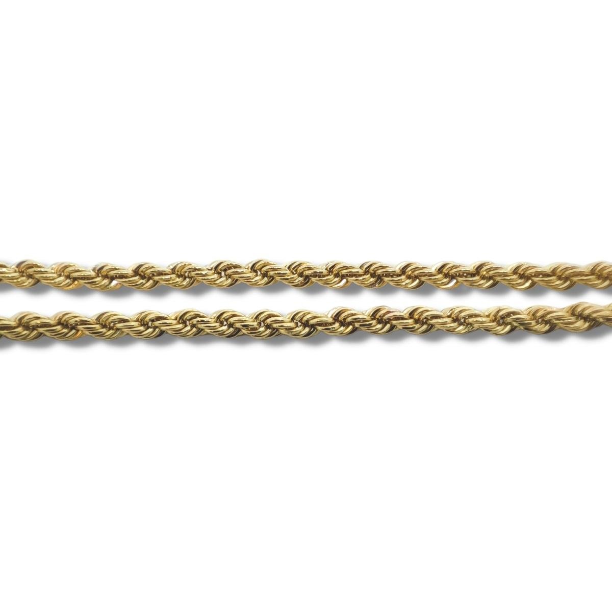 Corrente de Ouro Baiano Masculina ou Colar Feminino 45cm 2,14mm 18k LF45I214