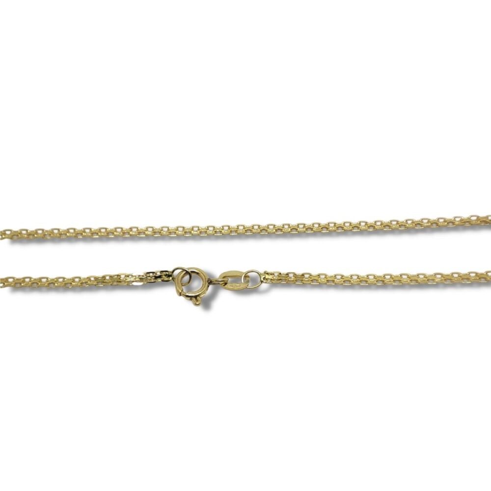 Corrente de Ouro Bismarck Masculino ou Colar Feminino 45cm 1,5mm 18k Lfb45.1.5
