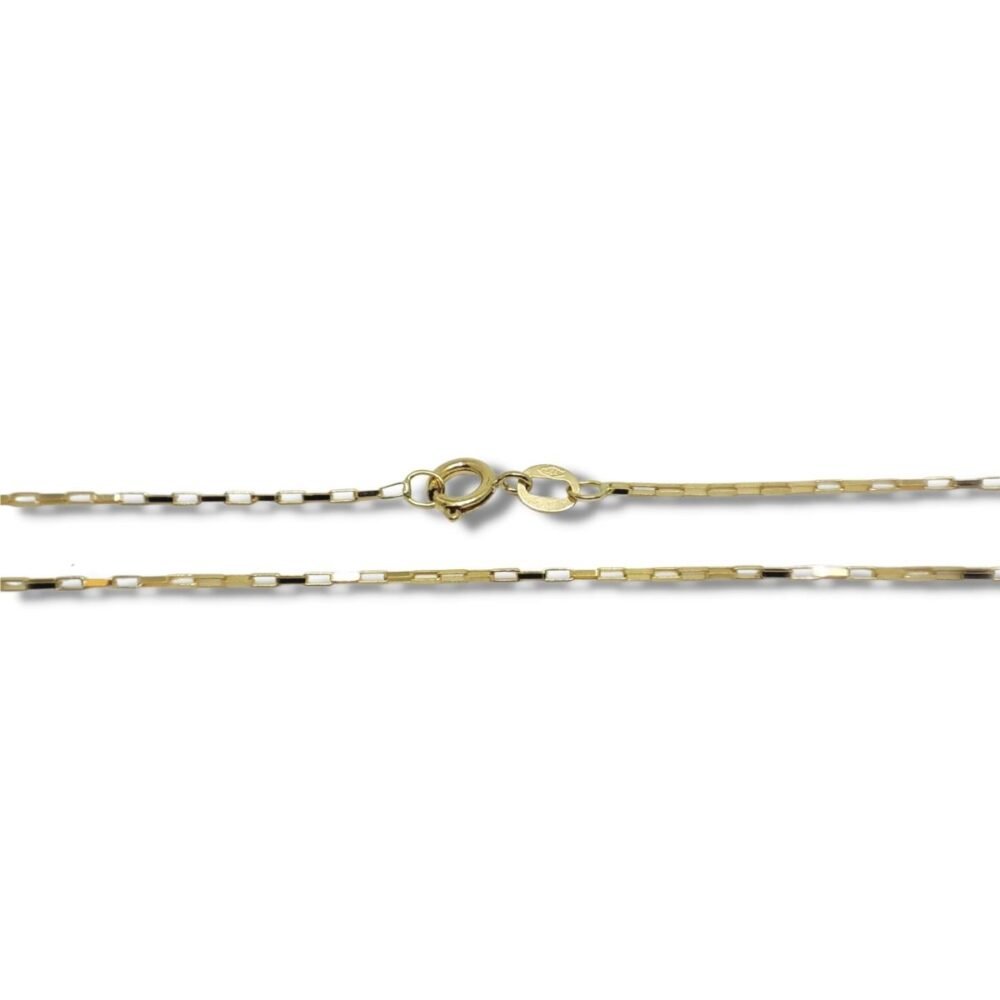 Corrente de Ouro Masculino ou Colar Feminino 50cm 0,75mm 18k Lfc50.7