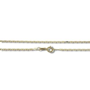 Corrente de Ouro Piastrine Masculino ou Colar Feminino 45cm 1,20mm 18k Lfp45.12