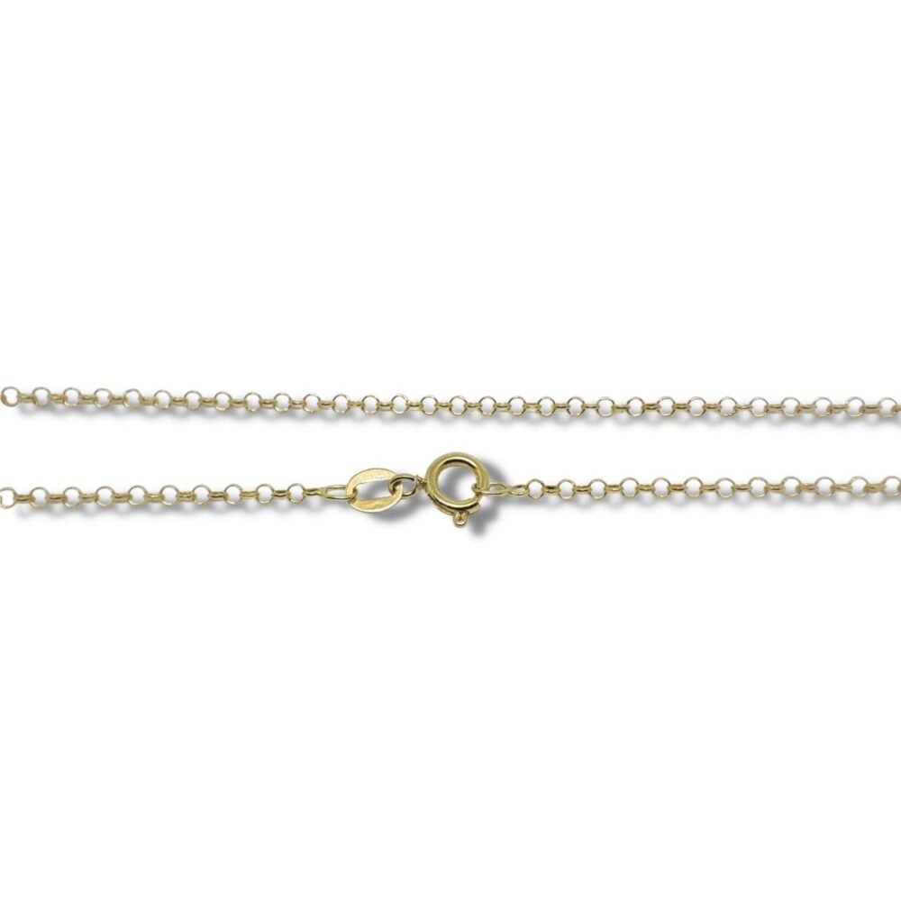 Corrente de Ouro Portuguesa Masculino ou Colar Feminino 45cm 1,40mm 18k Lfpt45.14