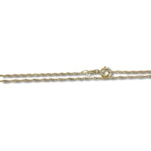 Corrente de Ouro Singapura Colar Feminino 45cm 0,75mm 18k Lfs45.75