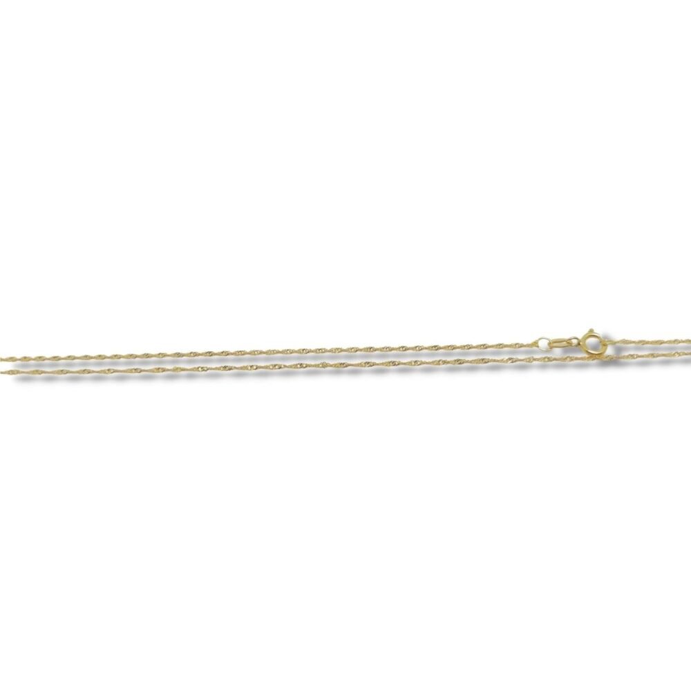 Corrente de Ouro Singapura Colar Feminino 45cm 0,75mm 18k Lfs45.75 - Image 2