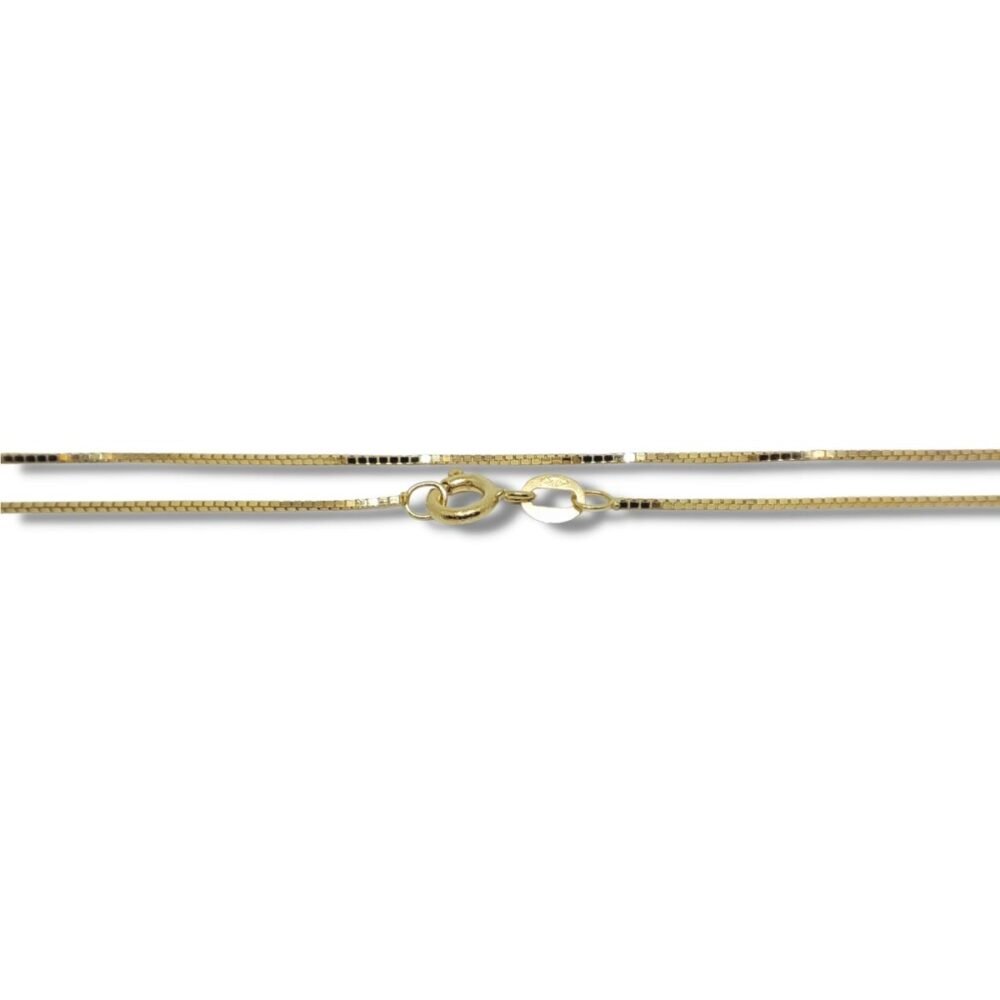 Corrente de Ouro Veneziana Colar Feminino 40cm 0,5mm 18k Lfv40.5
