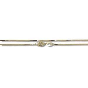 Corrente de Ouro Veneziana Colar Feminino 40cm 0,5mm 18k Lfv40.5