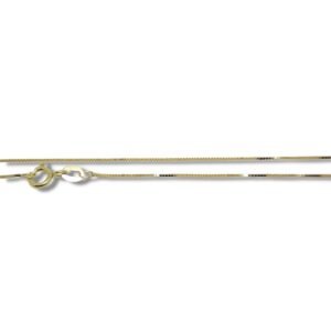 Corrente de Ouro Veneziana Masculina ou Colar Feminino 45cm 0,4mm 18k Lfv45.4