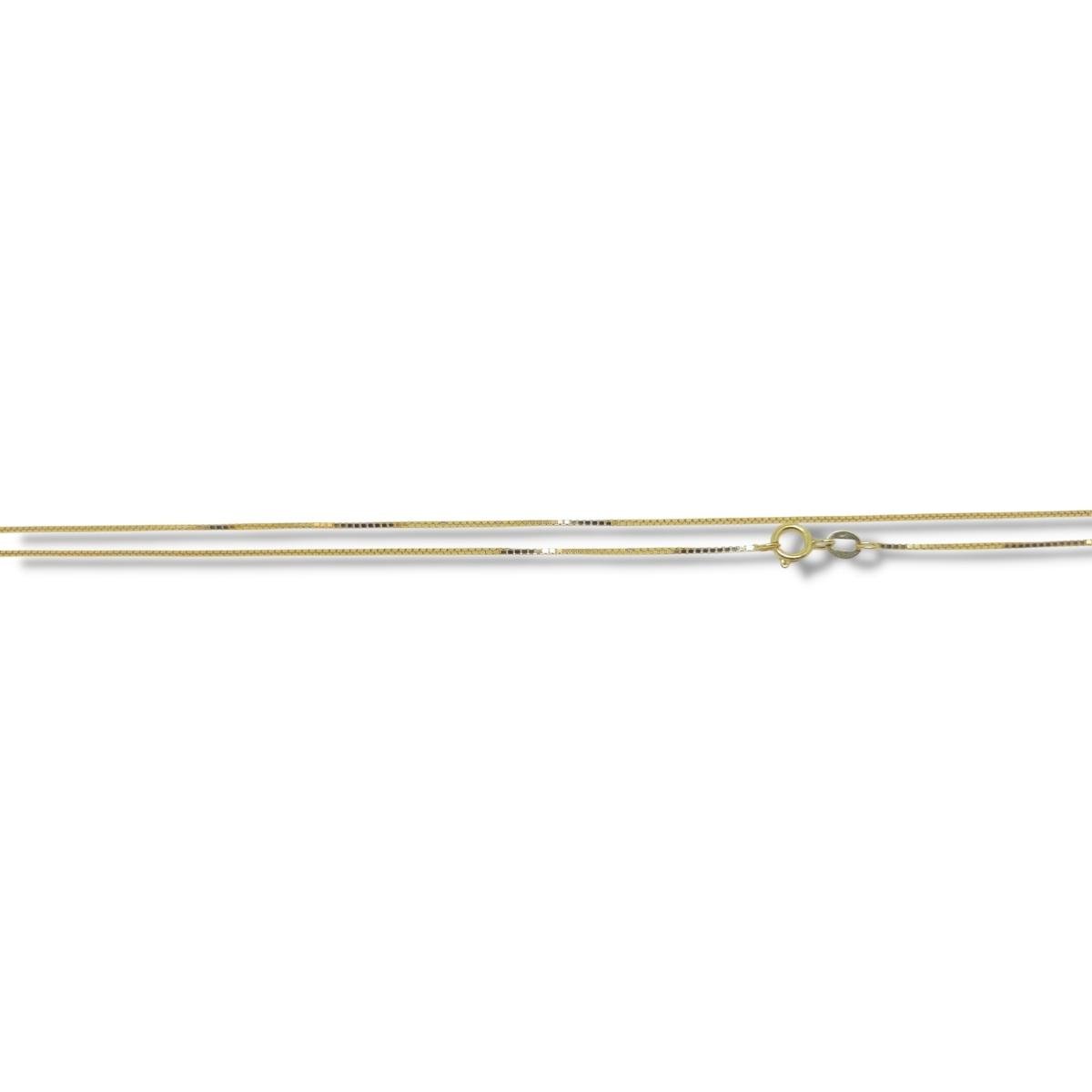 Corrente de Ouro Veneziana Masculina ou Colar Feminino 45cm 0,6mm 18k Lfv45.6 - Imagem 2