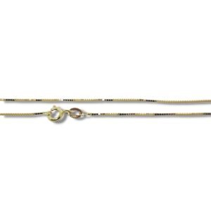 Corrente de Ouro Veneziana Masculina ou Colar Feminino 50cm 0,5mm 18k Lfv50.5