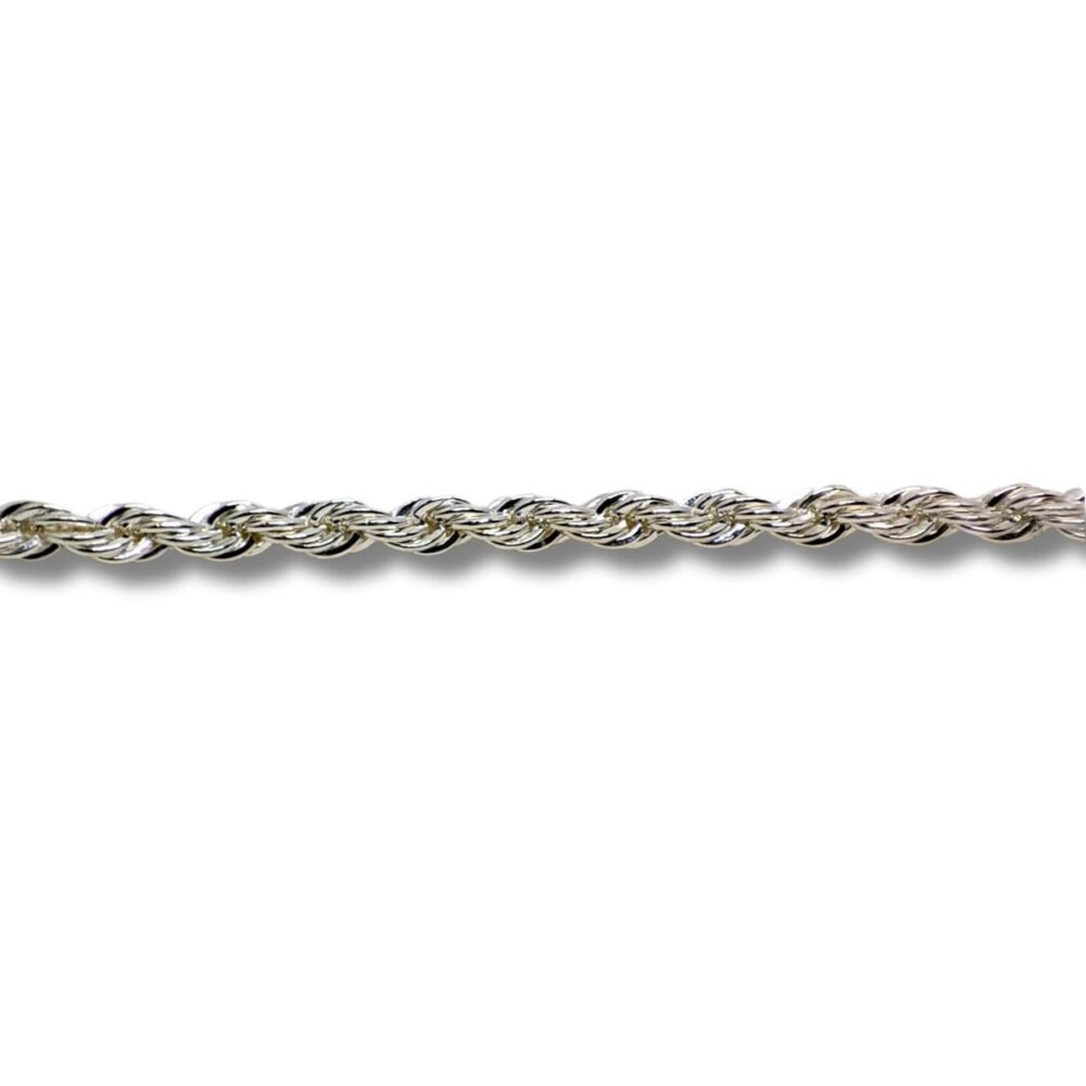 Corrente de Prata Masculina ou Colar Feminino Elo Cordão Baiano 2,4mm CP6007