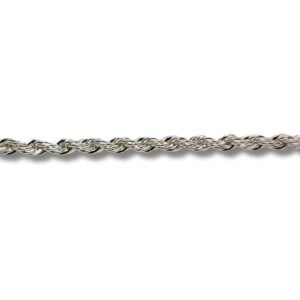 Corrente de Prata Masculina ou Colar Feminino Elo Cordão Baiano 2,4mm CP6007